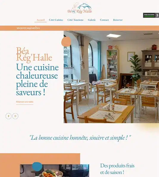 Screenshot site Béa RegHalle