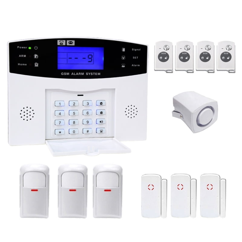 systeme d alarme 12 en 1 kit sans fil gsm 433mhz sms home securite maison cambrioleur avec ecran lcd