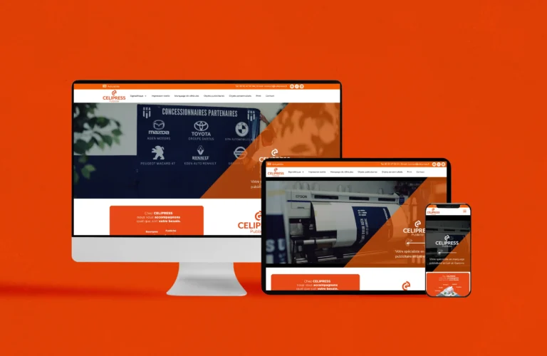 mockup website celipress